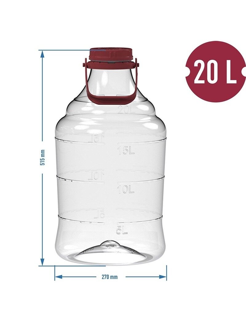 TALPA FERMENTACIJAI PLASTIKINĖ 20L 2