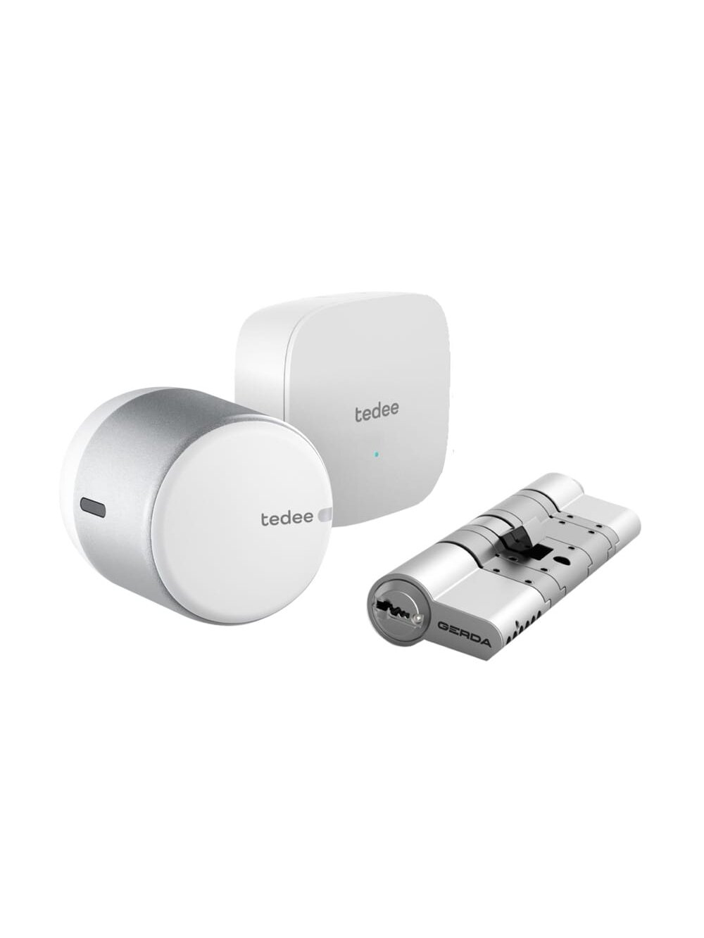 TEDEE GO išmanios spynos komplektas Bluetooth Wi-Fi su nuotoliniu valdymu (sidabrinis) TEDEE GO išmanios spynos komplektas Bluetooth Wi-Fi su nuotoliniu valdymu (sidabrinis)