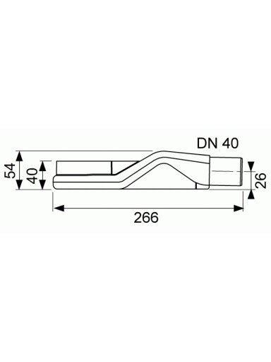 TECEdrainline ypač plokščias sifonas, DN 40 horizontalus, montavimo H 68,5mm, pralaidumas 0,5l/s