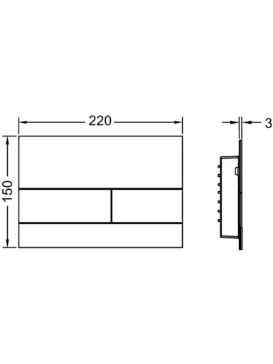 TECEsquare II nuleidimo mygtukas metalinis juodas, matinis