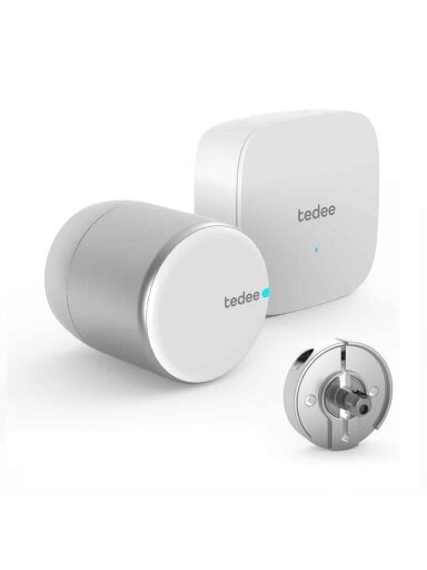 TEDEE PRO išmanios spynos komplektas Scandi Bluetooth&amp;Wi-Fi su nuotoliniu valdymu (sidabrinis )