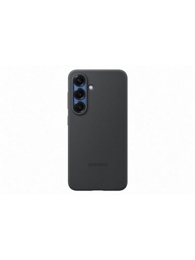 Telefono dėklas Samsung Silicone, Galaxy S25, juoda