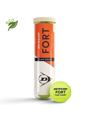 Teniso kamuoliukas Dunlop FORT CLAY COURT, 4 vnt.
