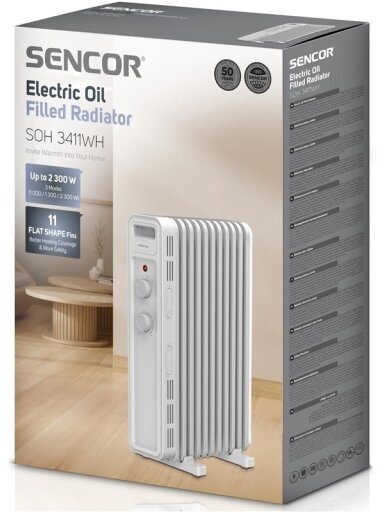 Tepalinis šildytuvas Sencor SOH 3411WH, 2300 W Tepalinis šildytuvas Sencor SOH 3411WH, 2300 W