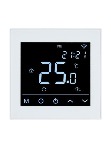 Termostatas HEATCOM HC91 Wi-Fi, baltas