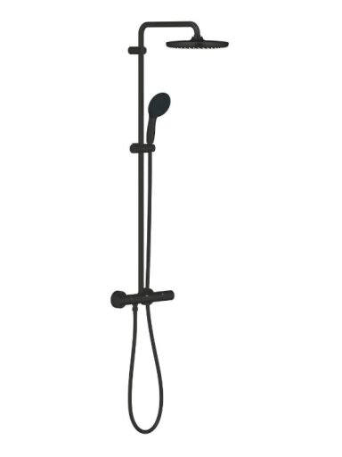 Termostatinė dušo sistema Grohe Tempesta System 250  (galva Ø250, alkūnė 390mm, 2`jų srovių rankinis dušas, 8 l/min), ma