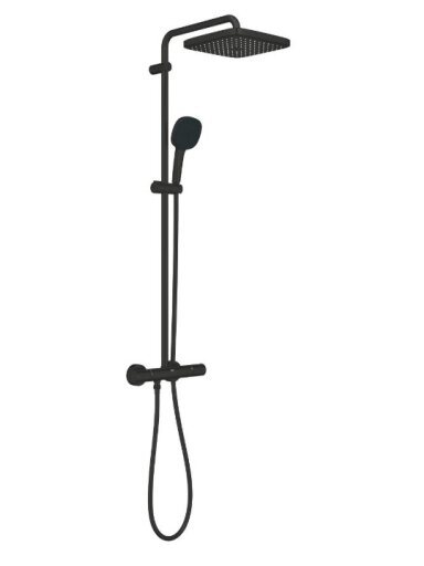 Termostatinė dušo sistema Tempesta  250 cube, black phantom