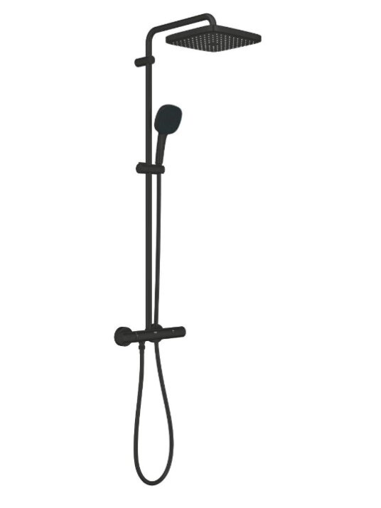 Termostatinė dušo sistema Tempesta  250 cube, black phantom 1