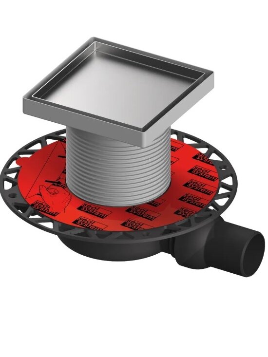TECEdrainpoint S 116 trapo komplektas, ypač plokščias,150 mm grotelės įklijuojamai plytelei TECEdrainpoint S 116 trapo komplektas, ypač plokščias,150 mm grotelės įklijuojamai plytelei