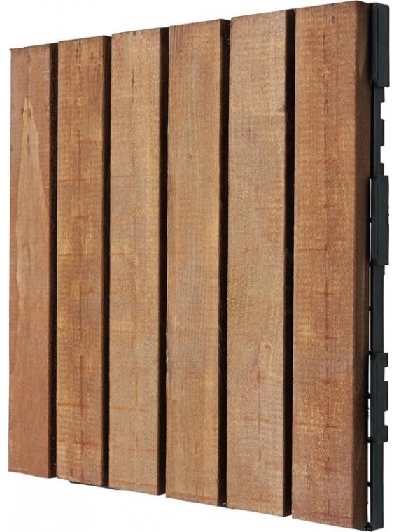 Terasų eglinė plytelė, 30 cm x 30 cm x 2 cm, ruda, 6 vnt. 1 Terasų eglinė plytelė, 30 cm x 30 cm x 2 cm, ruda, 6 vnt. 1