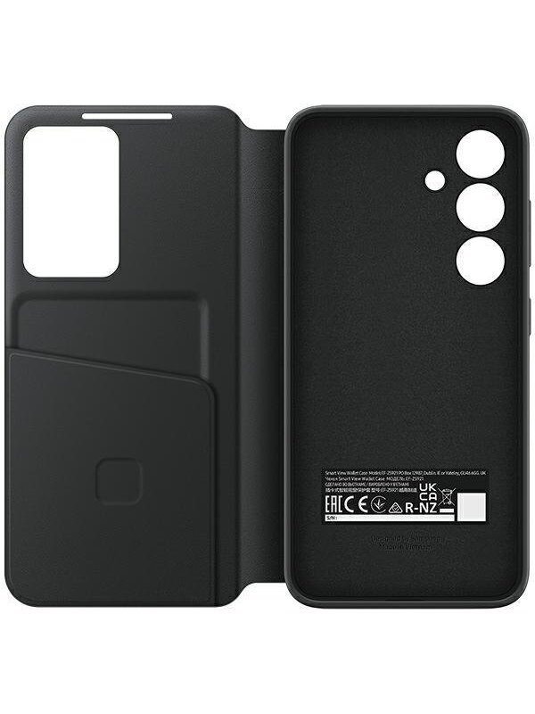 Telefono dėklas Smart View, Samsung Galaxy S24, juoda