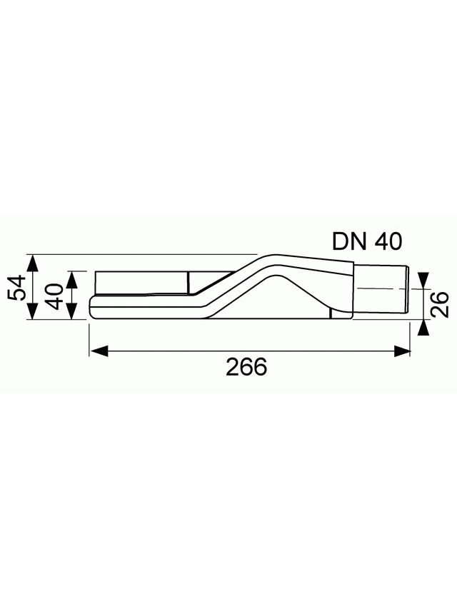 TECEdrainline ypač plokščias sifonas, DN 40 horizontalus, montavimo H 68,5mm, pralaidumas 0,5l/s 1