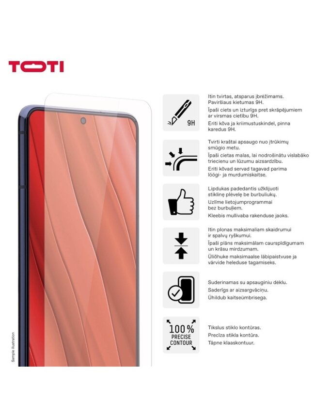 Telefono apsauginis stiklas Toti Galaxy S24Plus/S25Plus, 9H 2 Telefono apsauginis stiklas Toti Galaxy S24Plus/S25Plus, 9H 2
