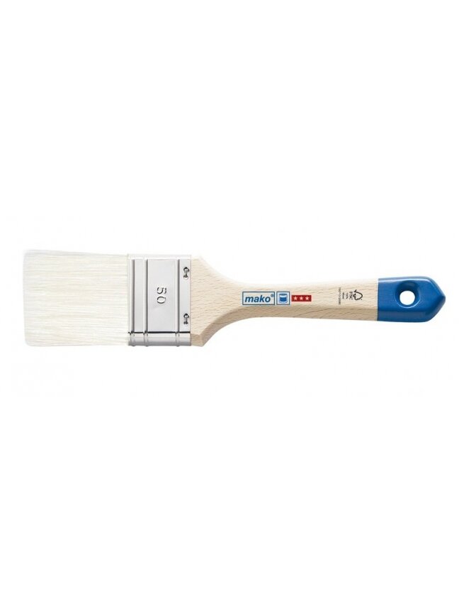 Teptukas plokščias, sintetiniai šeriai, medinė rankena Mako | 100mm/18mm Teptukas plokščias, sintetiniai šeriai, medinė rankena Mako | 100mm/18mm
