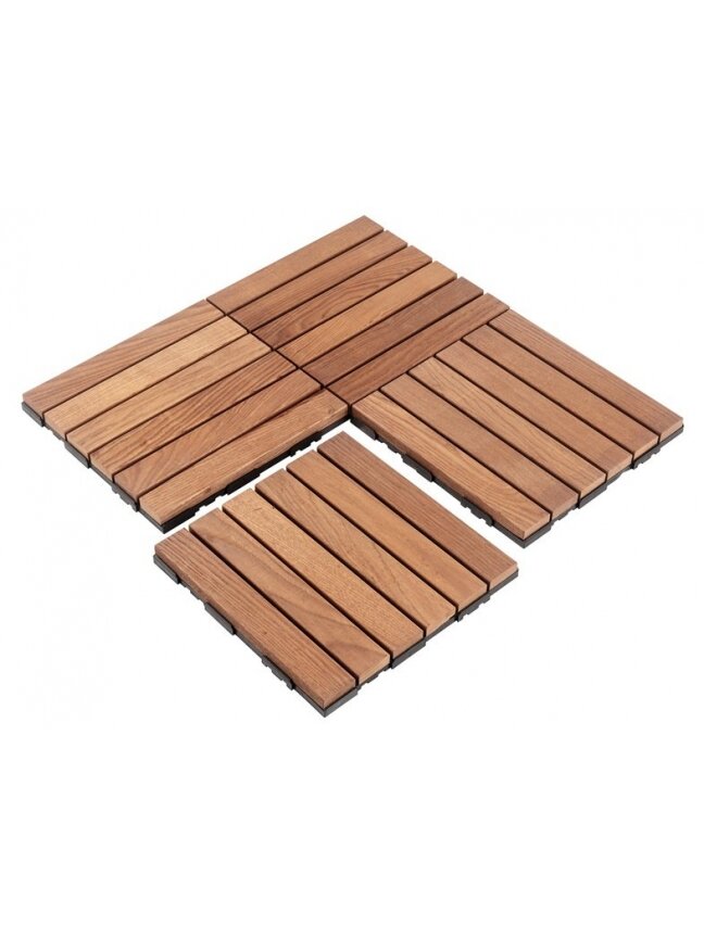 Terasų plytelė termo uosio, 30 x 30 x 2 cm, ruda, 6 vnt. 1 Terasų plytelė termo uosio, 30 x 30 x 2 cm, ruda, 6 vnt. 1