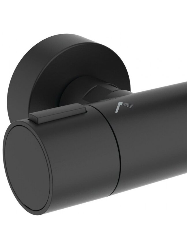 TERMOSTAT DUŠO KOMPL ALU+ JUOD MAT 2 TERMOSTAT DUŠO KOMPL ALU+ JUOD MAT 2