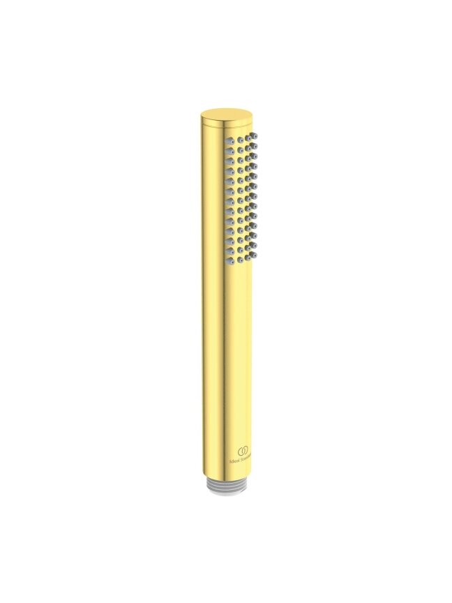 Termostatinė dušo sistema T125 su apvalia metaline 300 mm pagrindine dušo galva, rankinis dušas "stick", šukuotas auksas 5