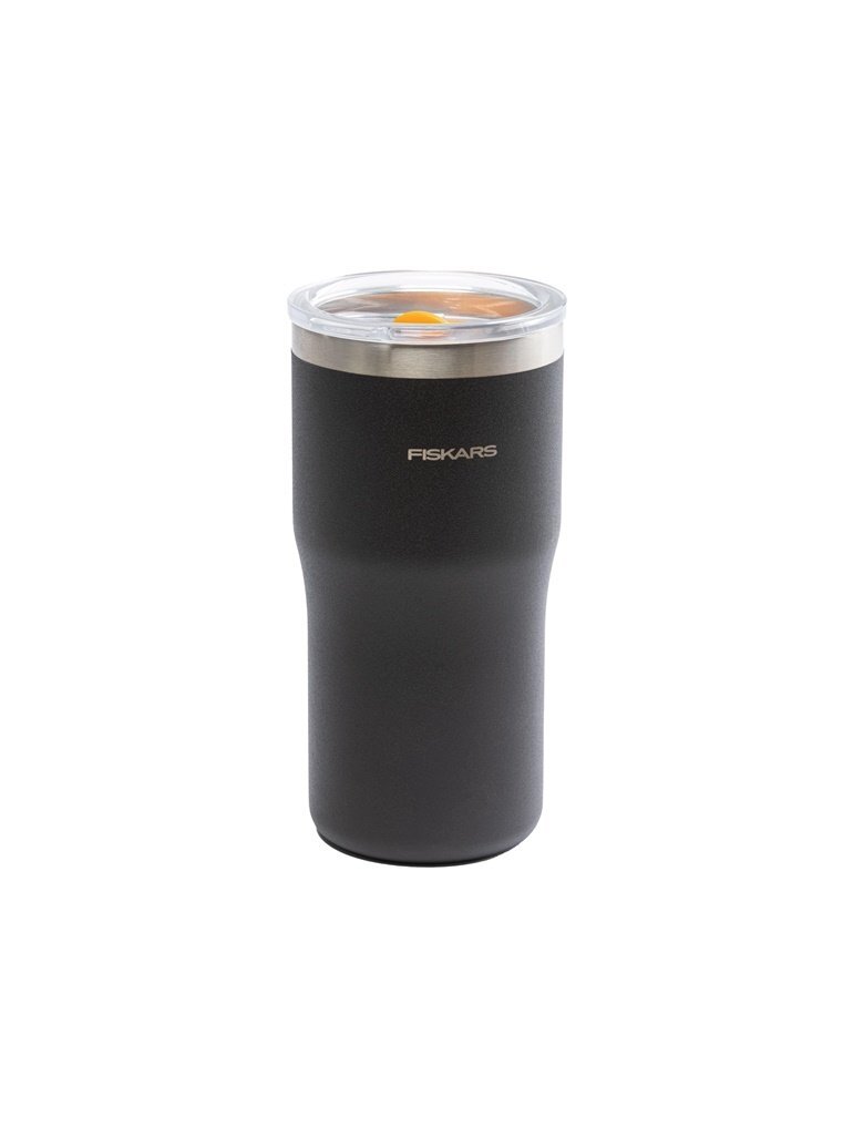 Termopuodelis Fiskars on-the-go, 0.5 l, juoda Termopuodelis Fiskars on-the-go, 0.5 l, juoda