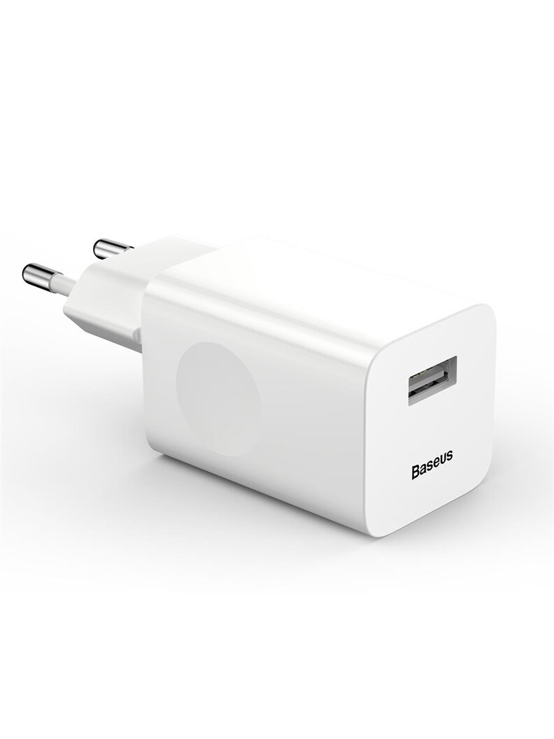 Telefono įkroviklis Baseus CCALL-BX02, USB 3.0 balta, 24 W Telefono įkroviklis Baseus CCALL-BX02, USB 3.0 balta, 24 W