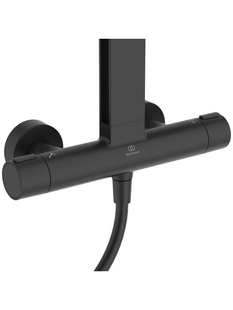 TERMOSTAT DUŠO KOMPL ALU+ JUOD MAT 1 TERMOSTAT DUŠO KOMPL ALU+ JUOD MAT 1