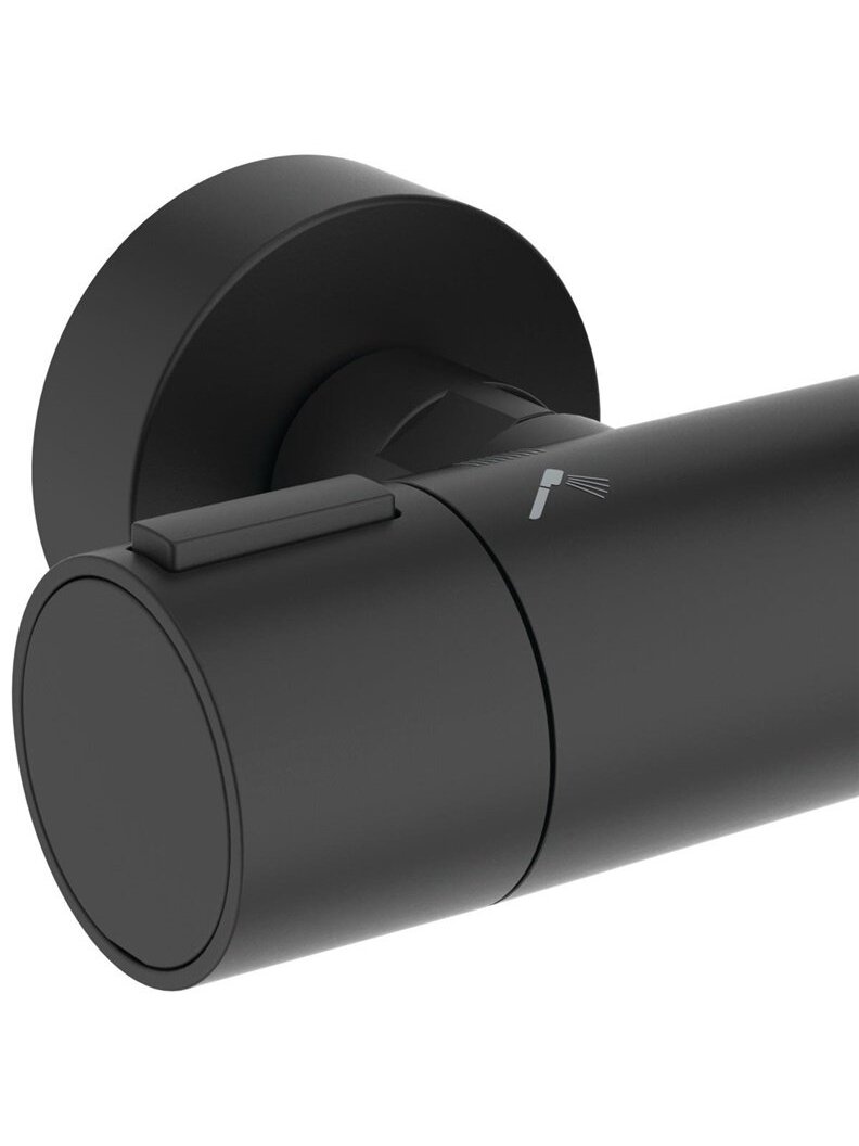 TERMOSTAT DUŠO KOMPL ALU+ JUOD MAT 2 TERMOSTAT DUŠO KOMPL ALU+ JUOD MAT 2