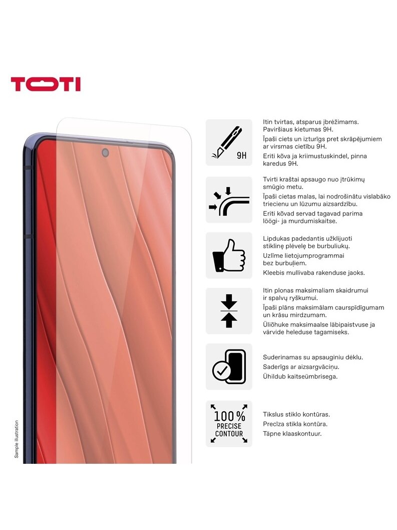Telefono apsauginis stiklas Toti Galaxy S24Plus/S25Plus, 9H 2 Telefono apsauginis stiklas Toti Galaxy S24Plus/S25Plus, 9H 2