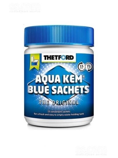 Thetford Aqua Kem® Blue Sachets (Can) 15 skirtukų, skirtų cheminiams tualetams Thetford Aqua Kem® Blue Sachets (Can) 15 skirtukų, skirtų cheminiams tualetams