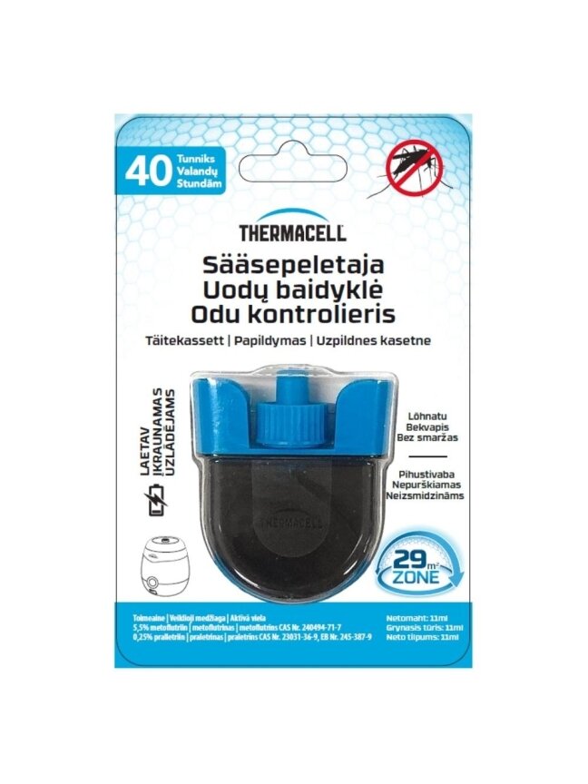 ThermaCell ER140I užpildymo kasetė 40 val nuo uodų ThermaCell ER140I užpildymo kasetė 40 val nuo uodų