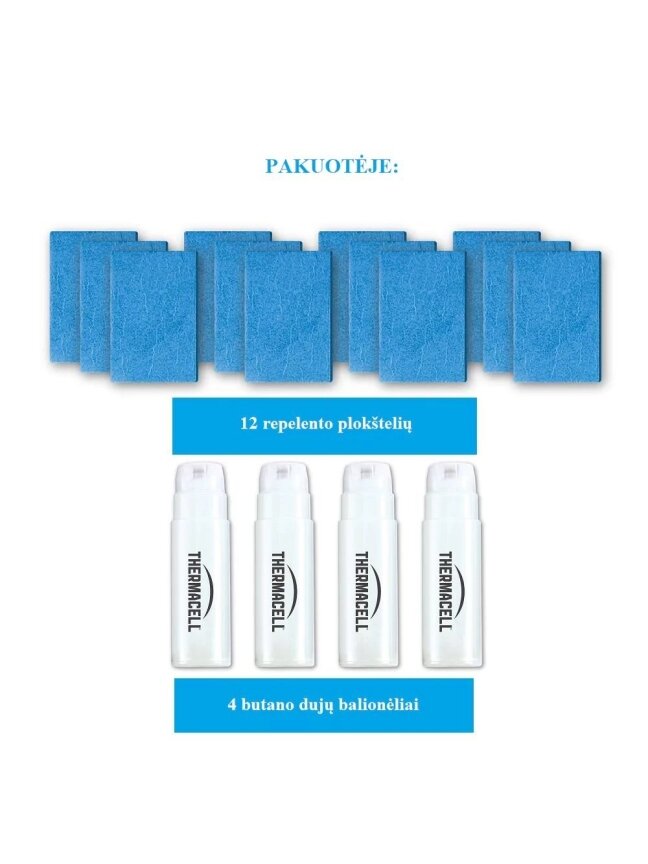 ThermaCell R-4 užpildymo paketas 48 val nuo uodų ThermaCell R-4 užpildymo paketas 48 val nuo uodų