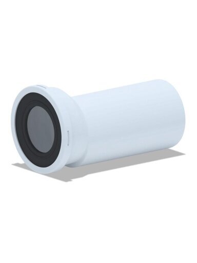 Tiesi unitazo jungtis , 110 mm, su 15 mm nuokrypiu