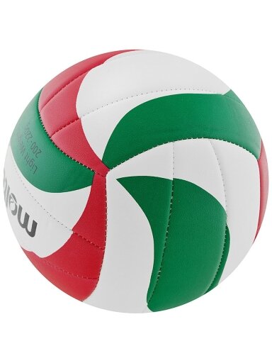 Tinklinio kamuolys Molten V5M2000 Šviesiai Balta-Raudona-Žalia Tinklinio kamuolys Molten V5M2000 Šviesiai Balta-Raudona-Žalia