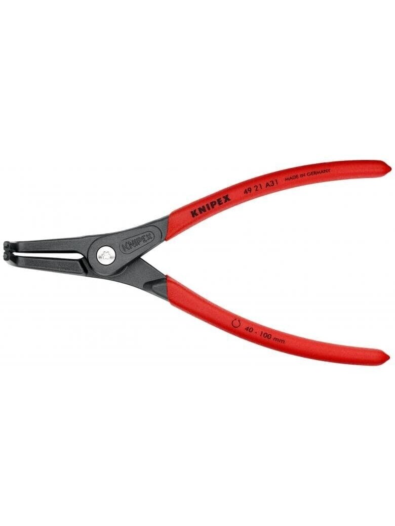 ⬡ Tikslios replės žiedams. Išorinės. Atlenktos 210 mm (Ø40-100 mm) KNIPEX (4921A31, KNIPEX)