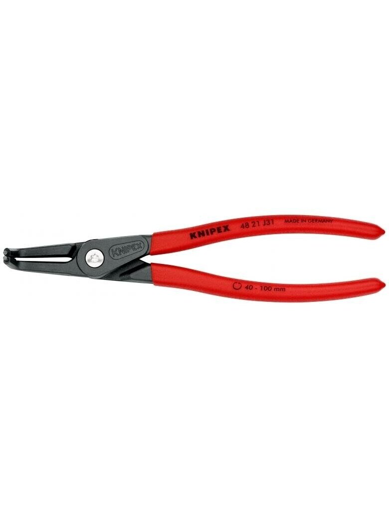 ⬡ Tikslios replės žiedams. Vidinės. Atlenktos 210 mm (Ø40-100 mm) KNIPEX (4821J31, KNIPEX)