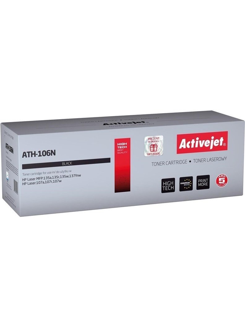 Tonerių kasetė ActiveJet ATH-106N, juoda Tonerių kasetė ActiveJet ATH-106N, juoda