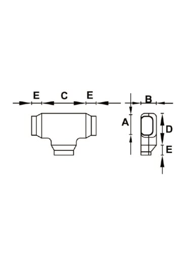 Trišakis kondicionieriaus vamzdžių kanalui Tecnosystemi, New-Line DT72-EXC baltas