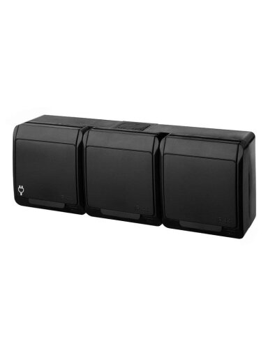Trivietis kištukinis lizdas ELEKTRO-PLAST HERMES, IP44