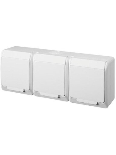 Trivietis kištukinis lizdas ELEKTRO-PLAST HERMES, IP44