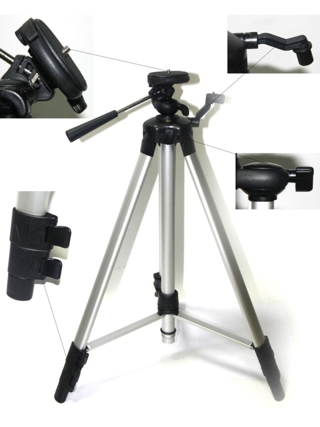 Trikojis stovas su elevatoriumi LET-B (60 - 168 cm) 1 Trikojis stovas su elevatoriumi LET-B (60 - 168 cm) 1