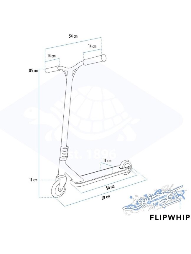Triukinis Paspirtukas Schildkrot Flipwhip 510401 Juodai Mėlynas 7