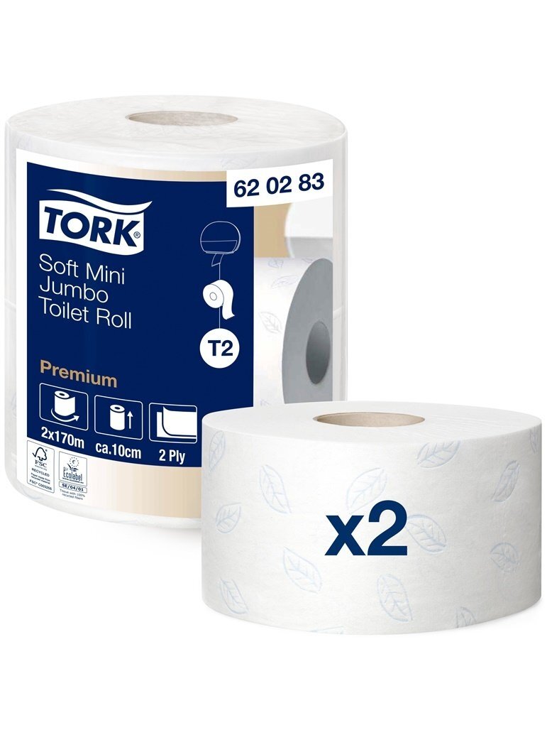 Tualetinis popierius TORK MINI JUMBO TR PREM 170 m 1 Tualetinis popierius TORK MINI JUMBO TR PREM 170 m 1