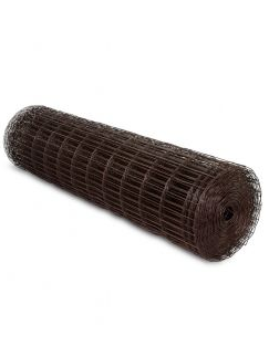 Tvoros tinklas, virintas, 1800 mm, 100x50 mm, ø2,4 mm, 25 m, ZN+RAL8017 (ruda) 1 Tvoros tinklas, virintas, 1800 mm, 100x50 mm, ø2,4 mm, 25 m, ZN+RAL8017 (ruda) 1