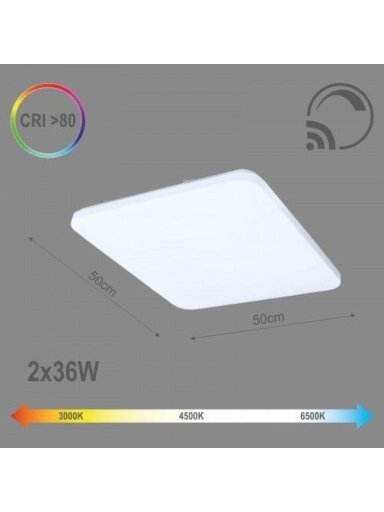 Tvirtinamasis šviestuvas SOPOT2X36W D50 RC 6470LM LED