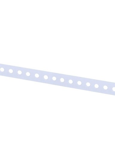 Tvirtinimo juosta, perforuota, 12 x 0.7 mm, 3 m, balta