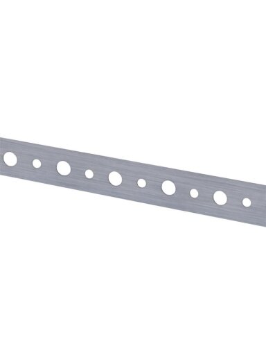 Tvirtinimo juosta, perforuota, 20 x 0.7 mm, 10 m, 2 skylių