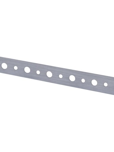 Tvirtinimo juosta, perforuota, 25 x 0.5 mm, 10 m, 2 skylių