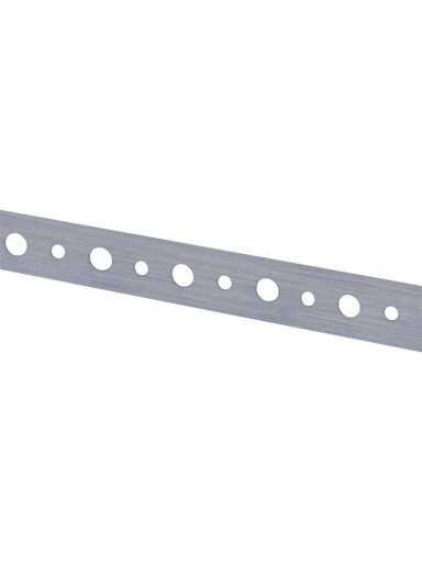 Tvirtinimo juosta, perforuota, 25 x 1 mm, 10 m, 2 skylių