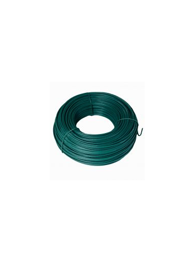 Tvoros tinklo įtempimo viela, ø2,60 mm, 100 m, ZN+RAL6005 (žolės žalia)