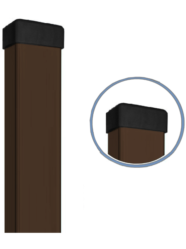 Tvoros stulpas 60x40x1700 mm, rudas (1,2mm) Tvoros stulpas 60x40x1700 mm, rudas (1,2mm)