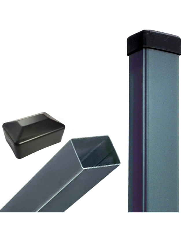 Tvoros stulpas 60x40x2500 mm, antracitas (2,0 mm) Tvoros stulpas 60x40x2500 mm, antracitas (2,0 mm)