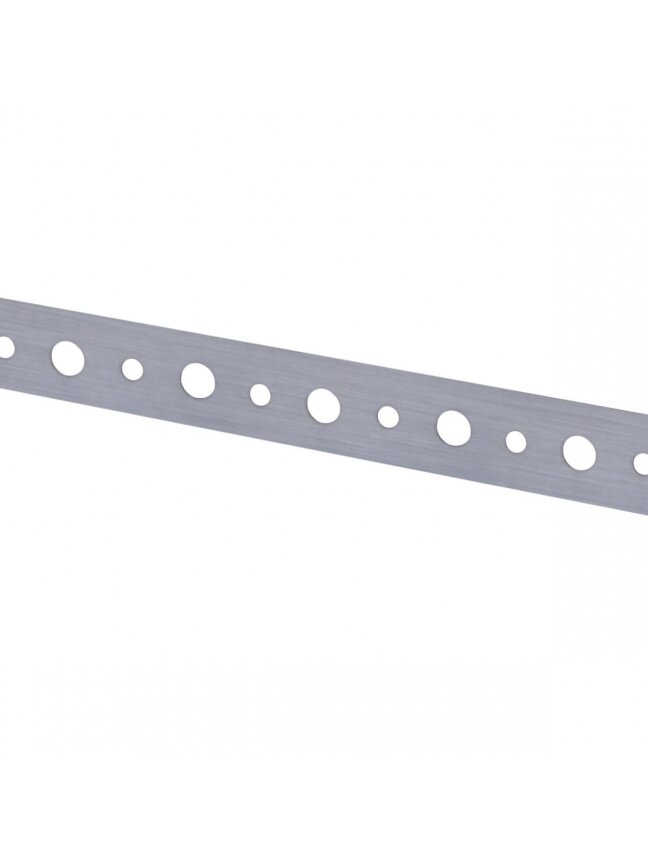 Tvirtinimo juosta, perforuota, 20 x 1 mm, 10 m, 2 skylių 1 Tvirtinimo juosta, perforuota, 20 x 1 mm, 10 m, 2 skylių 1